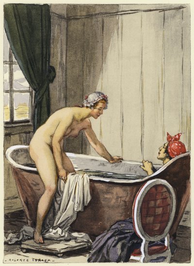 Illustration for memoirs of Casanova by Jules Marie Auguste Leroux
