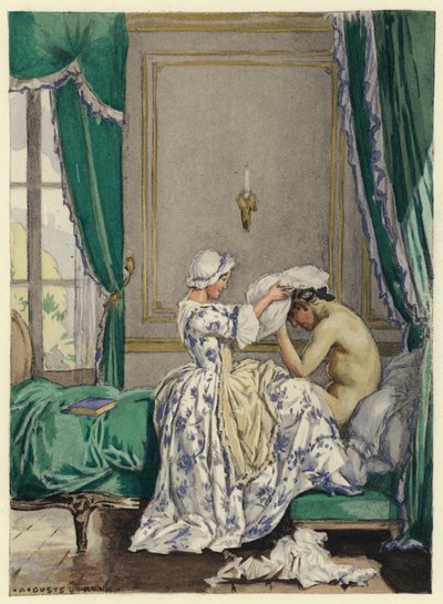 Illustration for memoirs of Casanova by Jules Marie Auguste Leroux