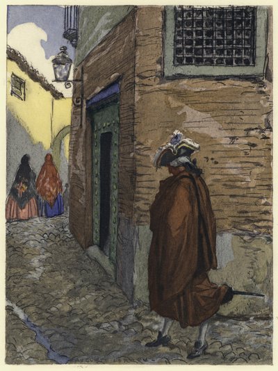 Illustration for memoirs of Casanova by Jules Marie Auguste Leroux