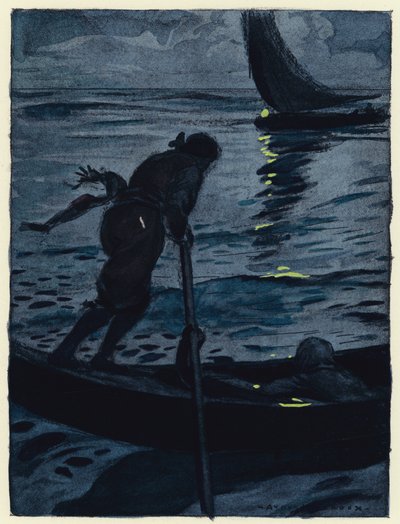 Illustration for memoirs of Casanova by Jules Marie Auguste Leroux