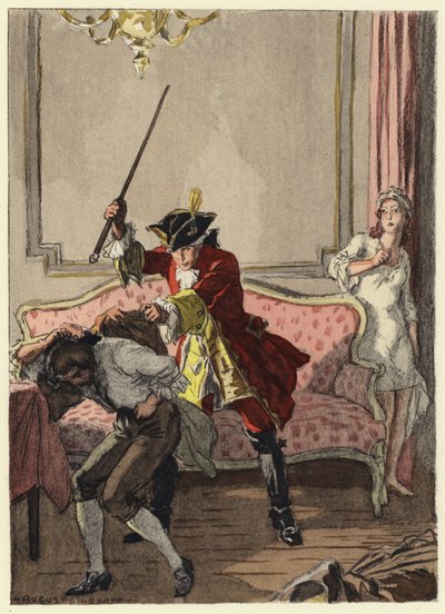 Illustration for Memoirs of Casanova by Jules Marie Auguste Leroux