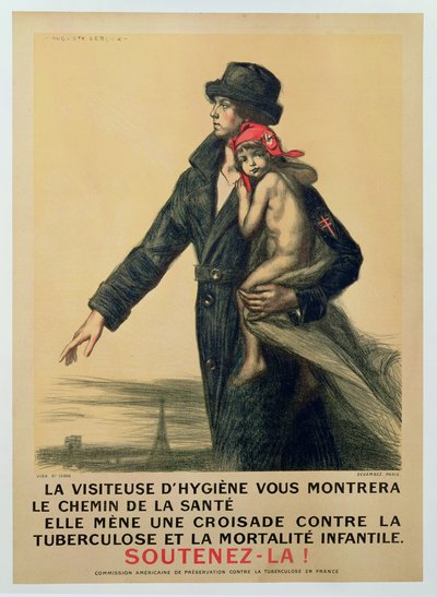 Public Information Poster for the Awareness of Tuberculosis by Jules Marie Auguste Leroux