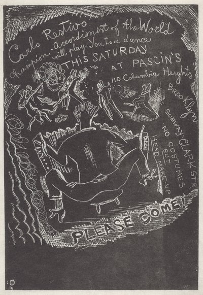 Untitled (Invitation to Party at Jules Pascin