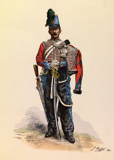 Portrait of a Brigadier Hussard by Jules Rouffet, circa 1845, Private Collection by Jules Rouffet