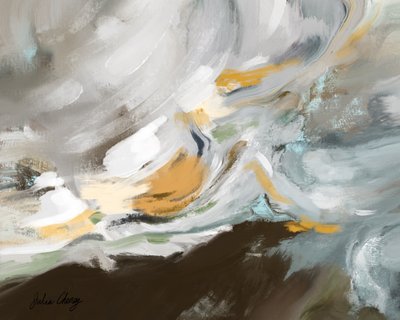 Fluid Abstract Landscape by Julia Cheney