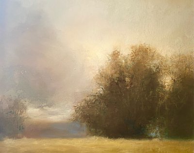 Misty Golden Landscape by Julia Purinton