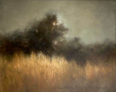 Misty Golden Landscape by Julia Purinton