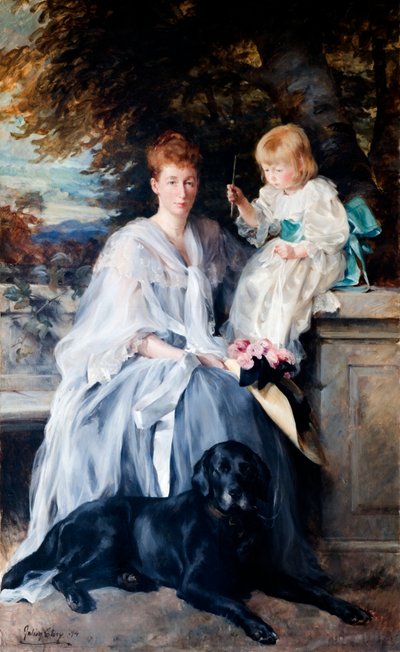 Alice Strong, Mrs. Godfrey Clark, and her son by Julian Russell Story