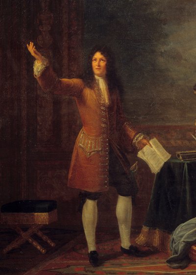 Jean Racine (1639-1699) Reading His Play in Front of the King of France (detail) by Julie Philipault