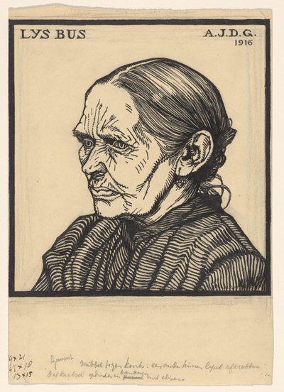 Portrait of Lys Bus by Julie de Graag (signed by artist)