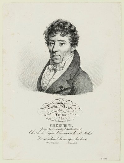Cherubini, (Louis, Charles, Zénobi, Salvador, Marie) by Julien Leopold Boilly