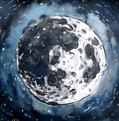 Cosmic Moon Glow by Julija Belickienė