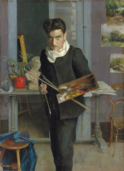 Self-portrait of the Artist in his Studio by Julio Romero de Torres