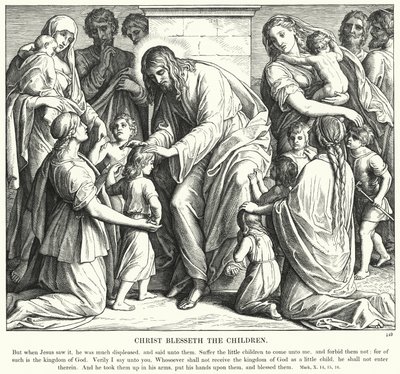 Christ Blesses the Children by Julius (after) Schnorr von Carolsfeld
