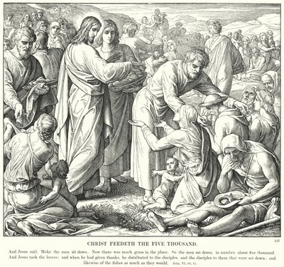 Christ Feeds the Five Thousand by Julius (after) Schnorr von Carolsfeld