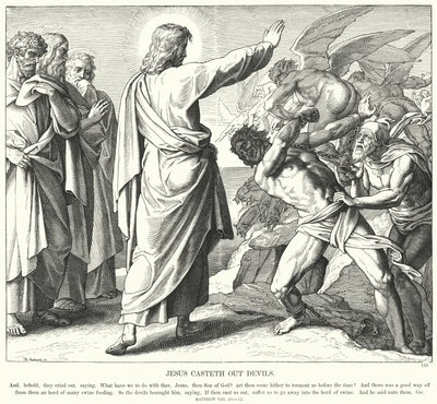 Jesus Casts Out Devils by Julius (after) Schnorr von Carolsfeld