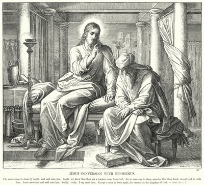 Jesus Conversing with Nicodemus by Julius (after) Schnorr von Carolsfeld