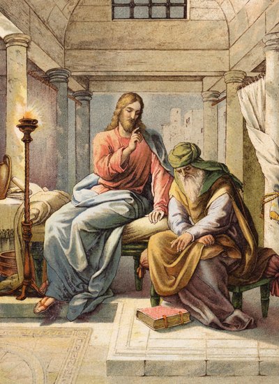 Jesus and Nicodemus by Julius (after) Schnorr von Carolsfeld