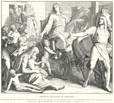 Joseph is Advanced by Pharaoh by Julius (after) Schnorr von Carolsfeld