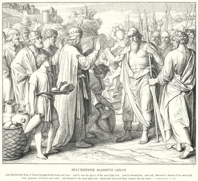 Melchizedek Blesses Abram by Julius (after) Schnorr von Carolsfeld