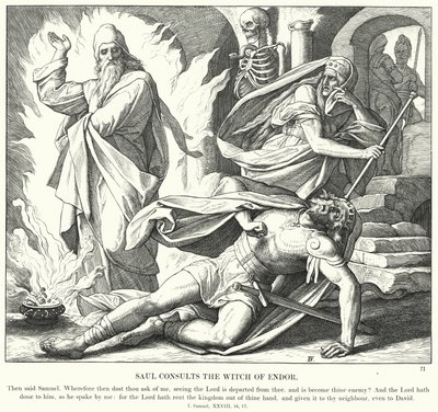 Saul Consults the Witch of Endor by Julius (after) Schnorr von Carolsfeld
