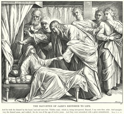 The Daughter of Jairus Restored to Life by Julius (after) Schnorr von Carolsfeld