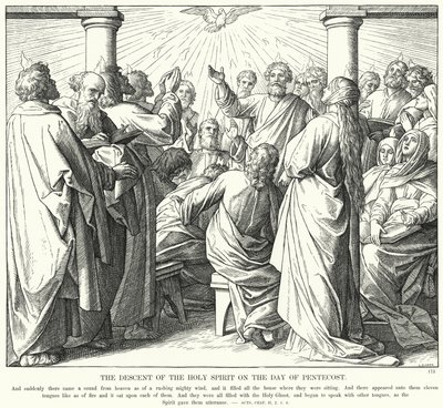 The Descent of the Holy Spirit on the Day of Pentecost by Julius (after) Schnorr von Carolsfeld
