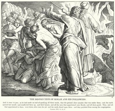 The Destruction of Korah and his Followers by Julius (after) Schnorr von Carolsfeld