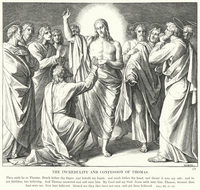 The Incredulity and Confession of Thomas by Julius (after) Schnorr von Carolsfeld