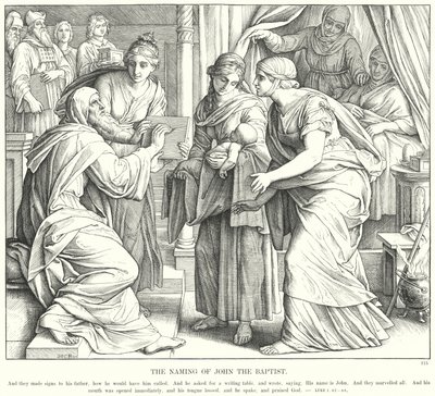 The Naming of John the Baptist by Julius (after) Schnorr von Carolsfeld