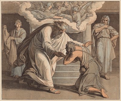 The Prodigal Son, St Luke, XV, 20 by Julius (after) Schnorr von Carolsfeld