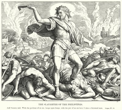The Slaughter of the Philistines by Julius (after) Schnorr von Carolsfeld