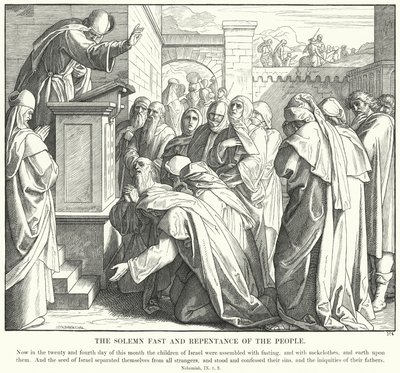 The Solemn Fast and Repentance of the People by Julius (after) Schnorr von Carolsfeld
