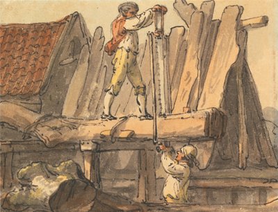 Sawed into Planks by Julius Caesar Ibbetson