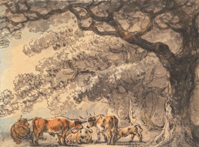 Shelter for Cattle by Julius Caesar Ibbetson