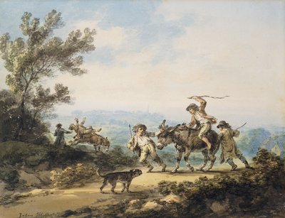 The Recalcitrant Donkey by Julius Caesar Ibbetson