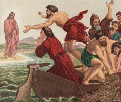 Christ appearing at the Lake Of Tiberias by Julius Schnorr von Carolsfeld