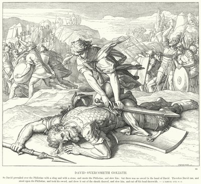 David Overcomes Goliath by Julius Schnorr von Carolsfeld