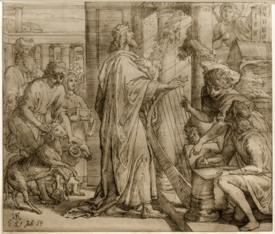 David, the Psalmist – Adoration by Julius Schnorr von Carolsfeld