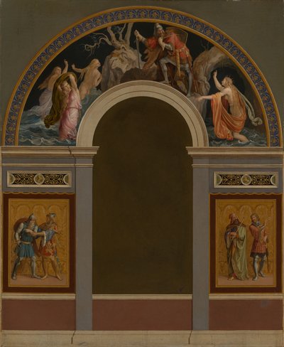 Design for the Wall Opposite the Entrance of the First Nibelungen Hall in the Königsbau of the Munich Residence by Julius Schnorr von Carolsfeld