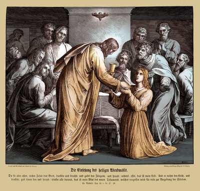 Eucharist, Gospel of Matthew by Julius Schnorr von Carolsfeld