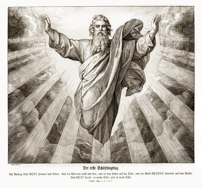 First day of creation, Genesis by Julius Schnorr von Carolsfeld