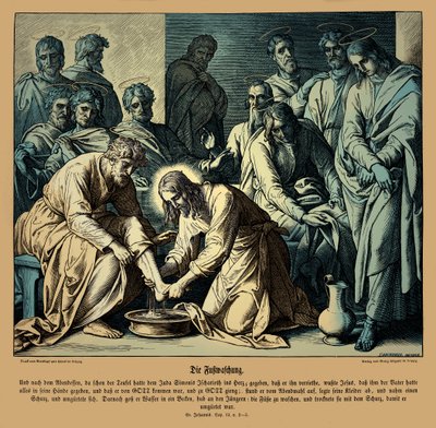 Jesus washes his disciples