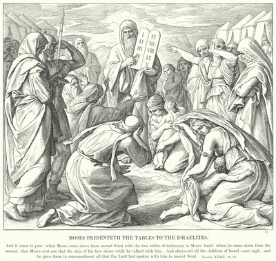 Moses Presenting the Tablets to the Israelites by Julius Schnorr von Carolsfeld