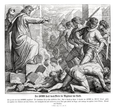 Moses Punishes the People for Their Idolatry, Exodus by Julius Schnorr von Carolsfeld