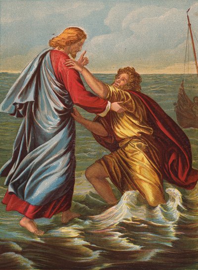 Peter walking on the sea by Julius Schnorr von Carolsfeld