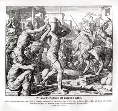 The Israelites are enslaved in Egypt, Exodus by Julius Schnorr von Carolsfeld