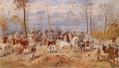 The Hunt. by Julius von Blaas