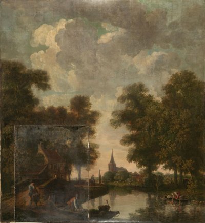 Wall Hanging with Dutch Landscape, Belonging to the Hall of Nieuwe Doelenstraat 22 by Jurriaan Andriessen
