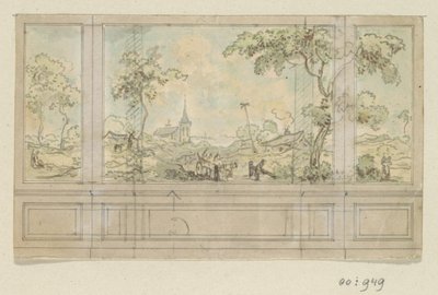 Design Drawing for a Room Wall by Jurriaan Andriessen